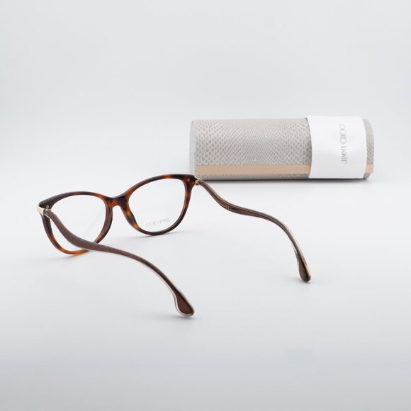 Jimmy Choo JC258 0086 00 Eyeglasses Havana/Gold 54mm Cat Eye Frame - Picture 11 of 11